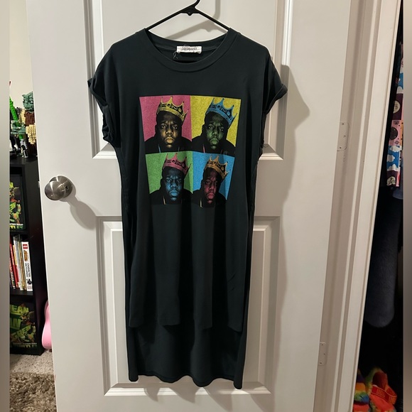 Free People x Daydreamer Women's Biggie Slit Tunic in Washed Black Size Small - Picture 4 of 9